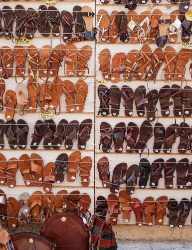 leather sandals monastiraki