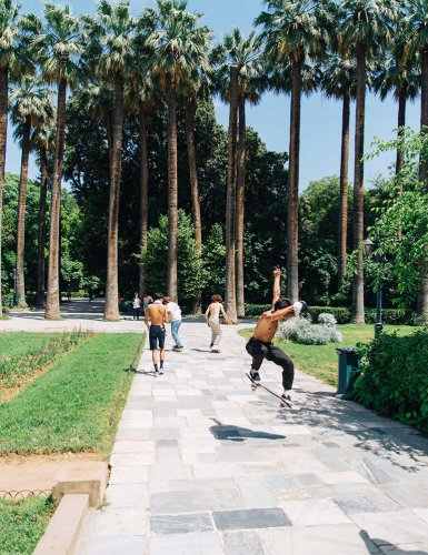 Skaters at the National Garden, Athens