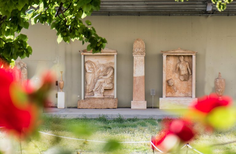 Outdoor exhibition of sculptures and carvings. | Courtesy: Archaeological Museum of Piraeus
