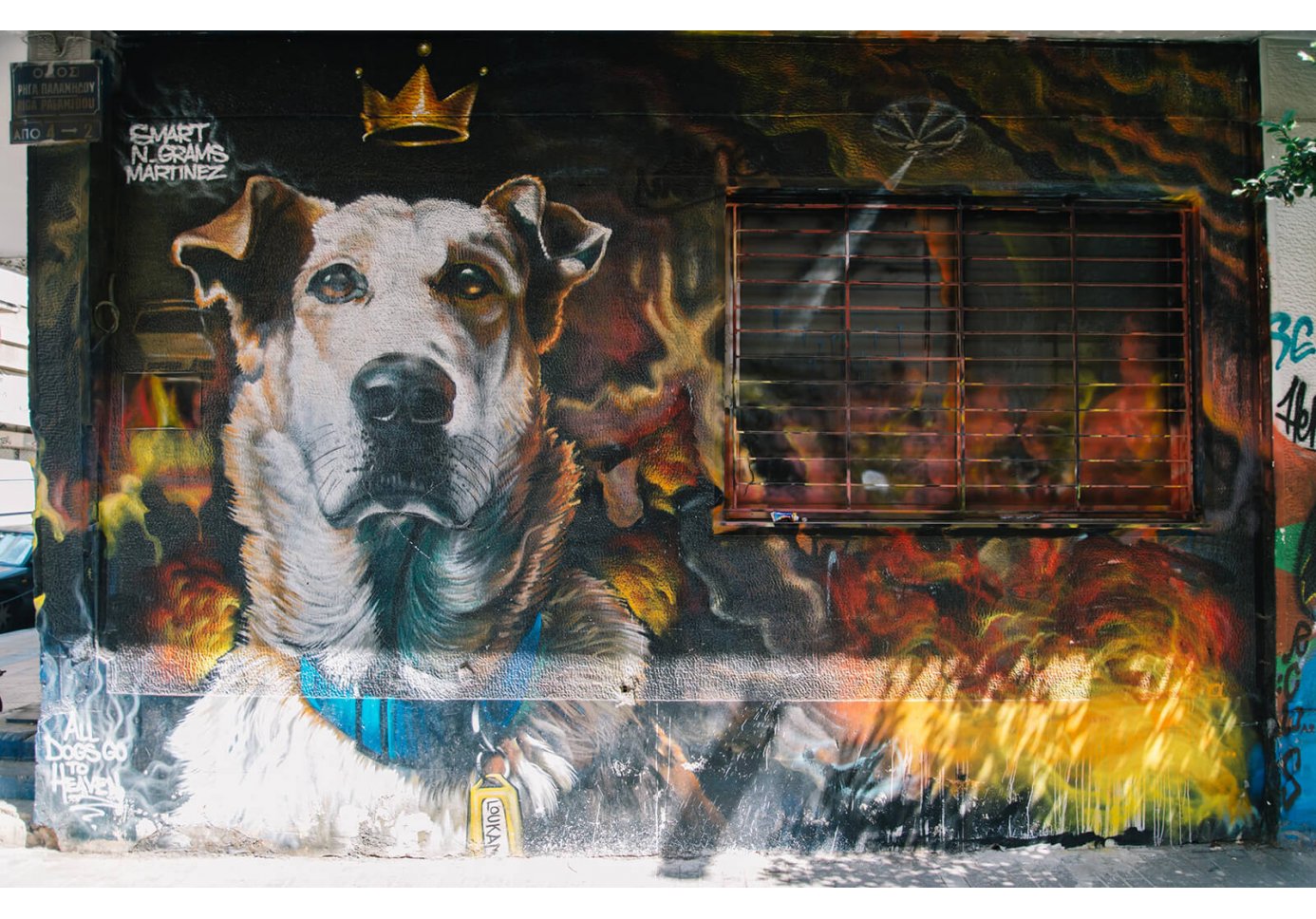 Graffiti of a dog 