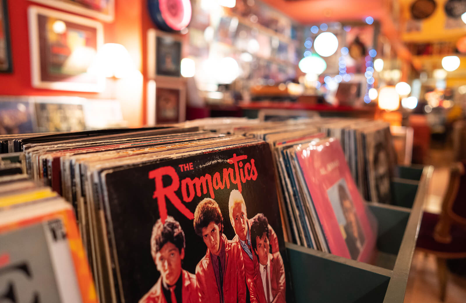 A stack of vintage records at a shop in Exarchia. | Photo: Orestis Seferoglou 