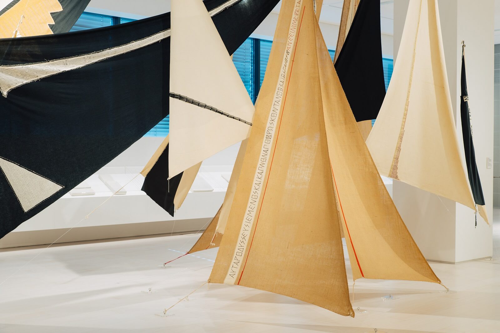 Sails by Bia Davou. Collection of the National Museum of Contemporary Art Athens, donated by Zafos Xagoraris, 2002. | Photo: Thomas Gravanis 