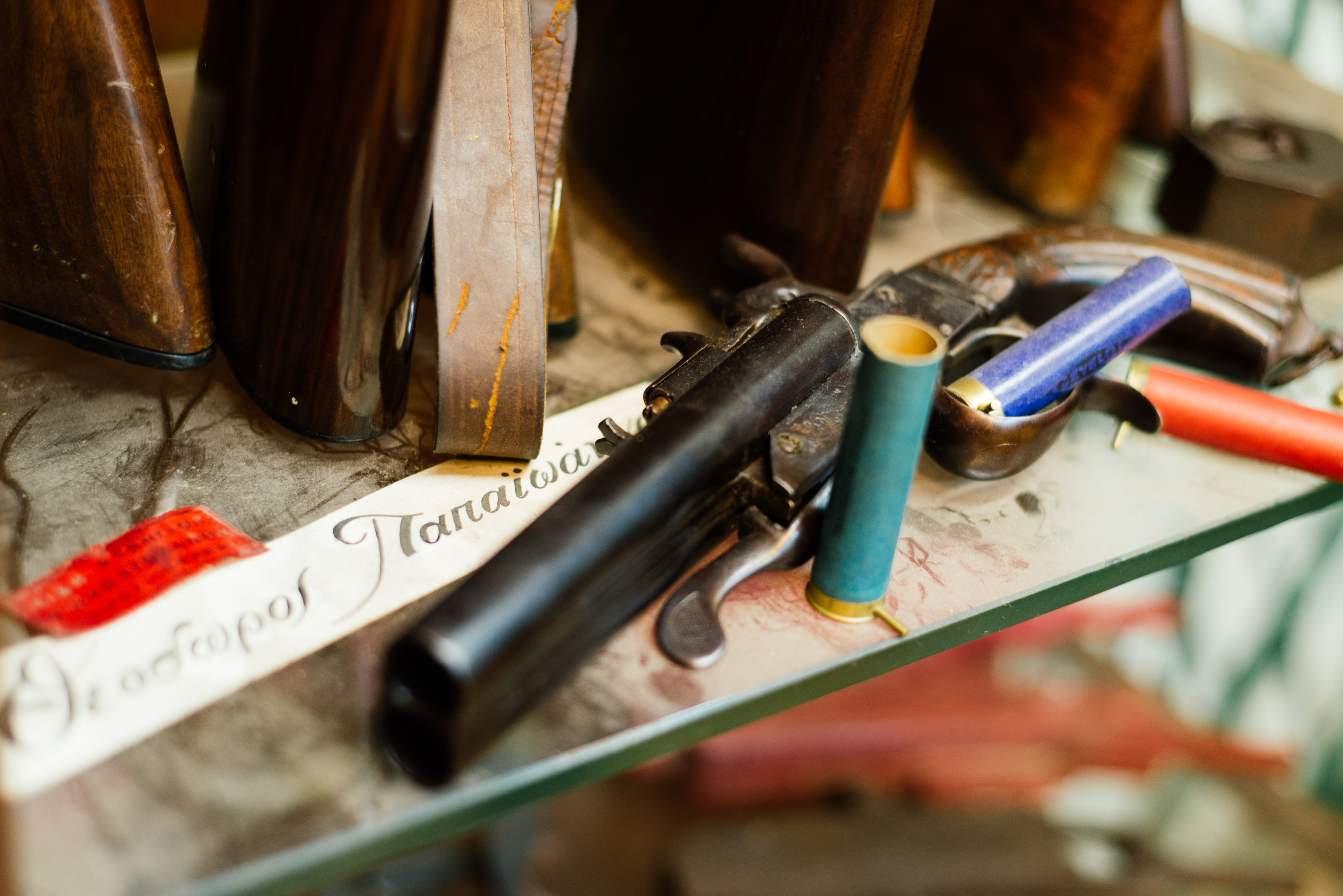 Calligraphy and guns. Who would have thought. | Photo: Thomas Gravanis 
