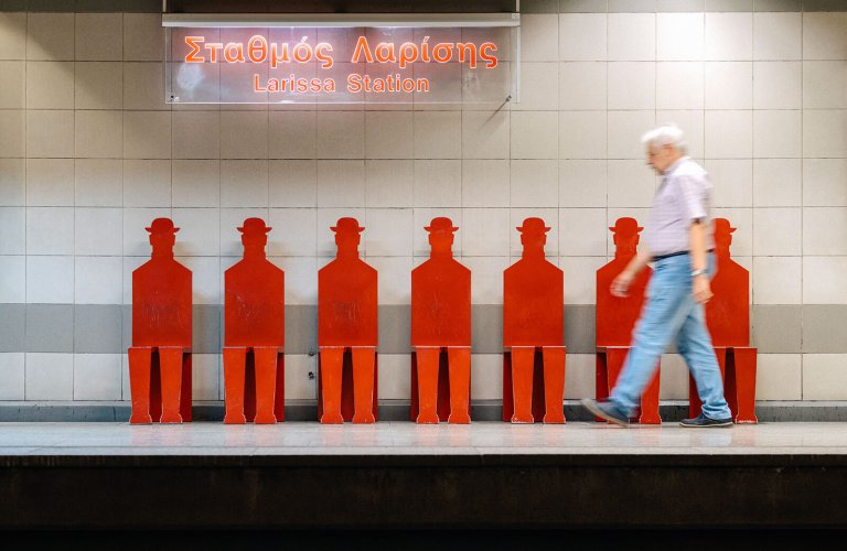 art athens metro larissa station