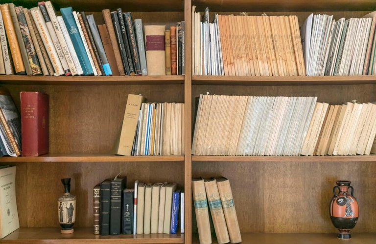 Part of the library of Pavlos Canellopoulos (old wing). | Courtesy: Canellopoulos Museum