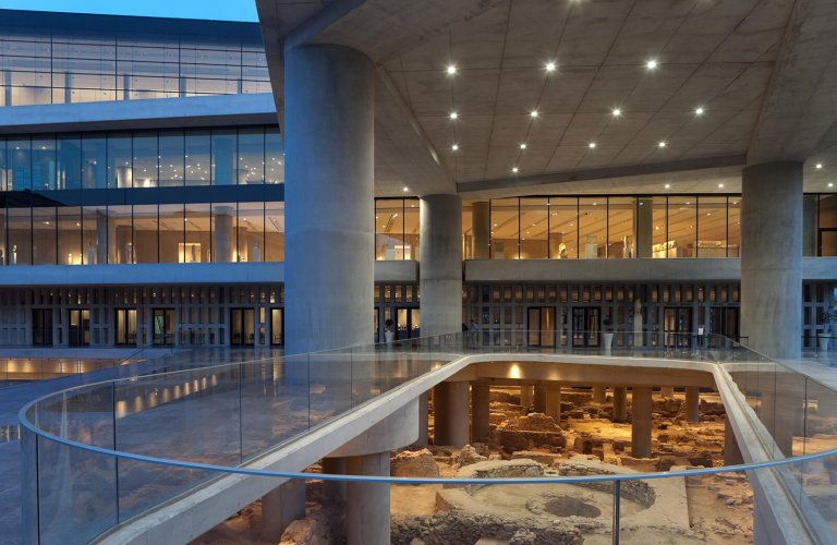 The archaeological excavation of the museum. | Courtesy: The Acropolis Museum. Photo by Nikos Daniilidis.