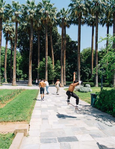 Skaters at the National Garden, Athens