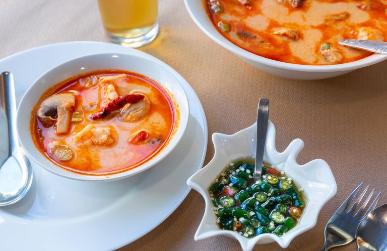 bowls of creamy Thai curries