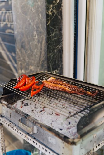 grilled octopus and red pepper 