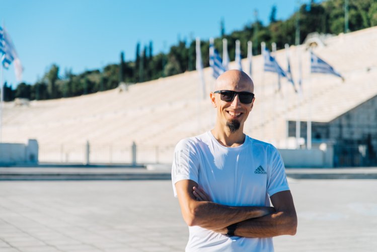 Grigoris Skoularikis running in Athens