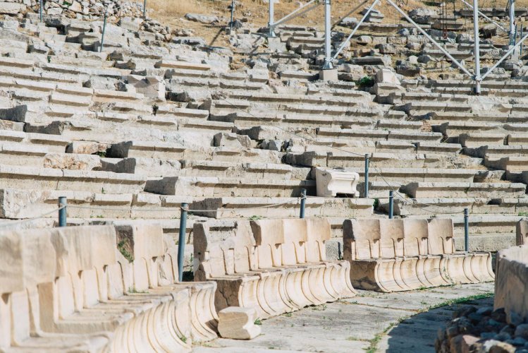 the theatre of Dionysus beneath the Acropolis in Athens