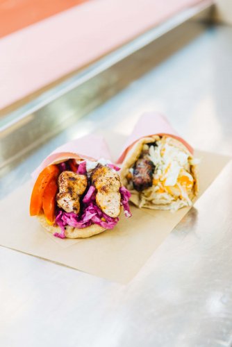 two souvlaki wraps at Mimis in Athens