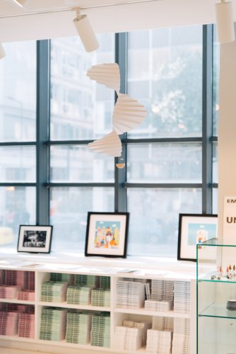 Colouful books on display.