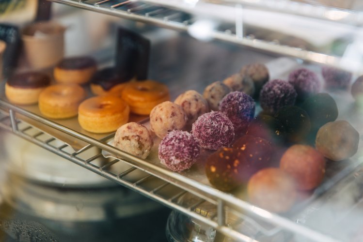 pet sweets and treats in a window display