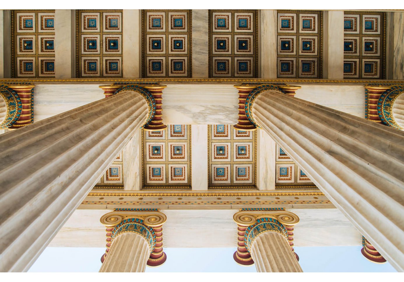 Neoclassical columns of Zappeio in Athens