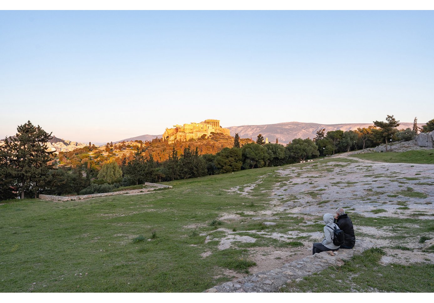 View of the Acropolis in Athens from the Pnyx